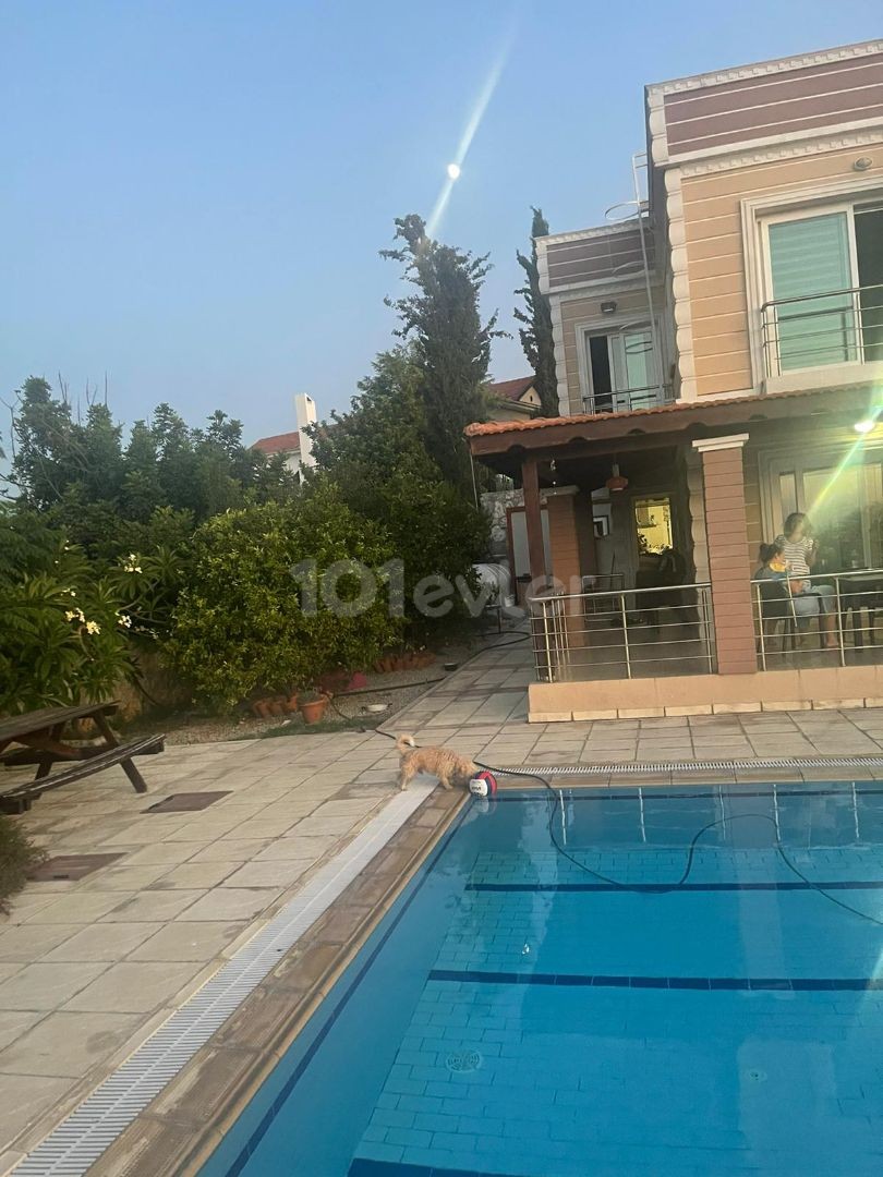 In Çatalköy, Very close to the Main Road, with an Unobstructed Magnificent View, Ultra Luxury 3 + 1 vlla is for sale. ** 