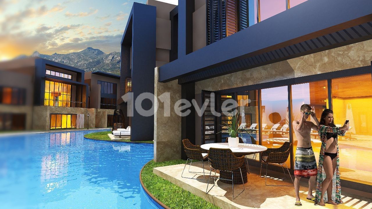 *TEK YETKİLİ* Kervansarayın En Güzel yerinde Denize 1 dakika Yürüme Mesafesinde, Hotel Konseptli Taşınmaya hazır,  Loft 1+1 ev 