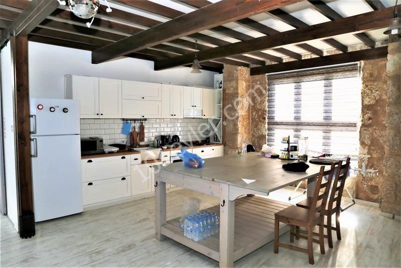 FOR RENT 4 + 1 - Beautifully Renovated Cypriot Village House in the Heart of Ozankoy