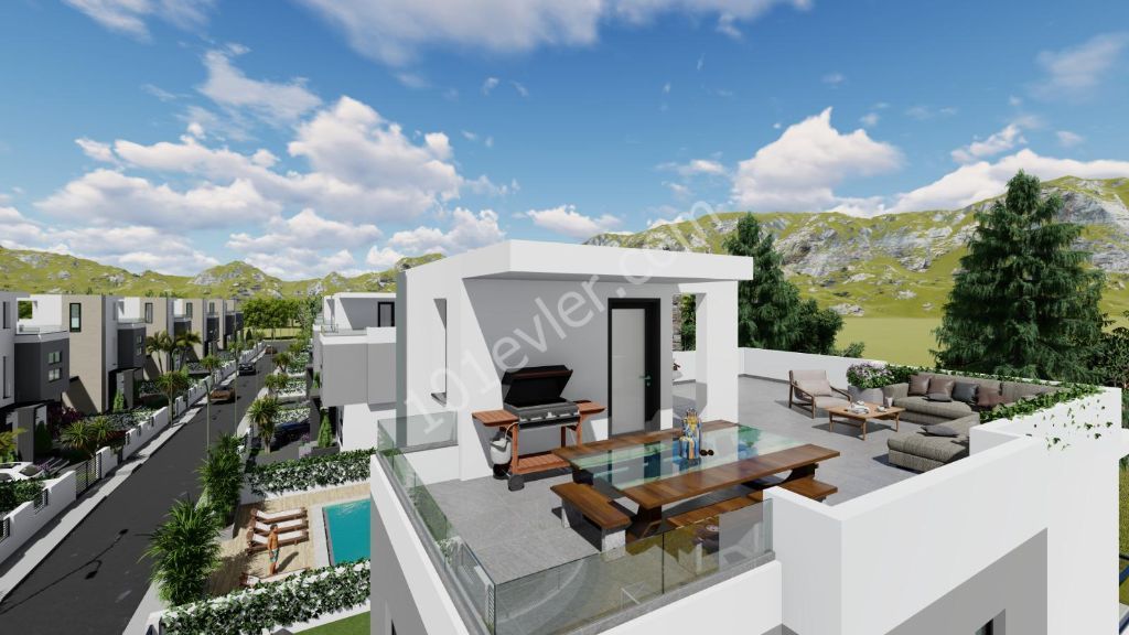 ZERO 3+1 VILLAS FOR SALE IN KYRENIA LAPTA ** 