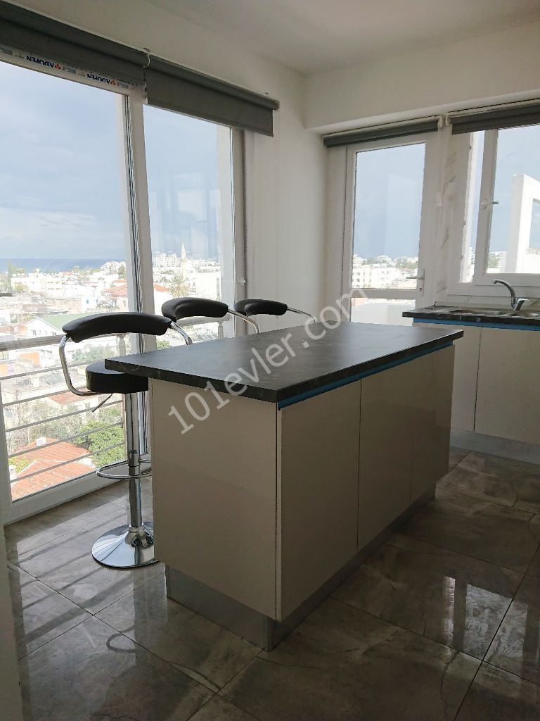 FURNISHED Penthouse Apartment FOR SALE with 2+1 Mountain and SEA Views in A Quality Elevator Building in Kyrenia Central ** 