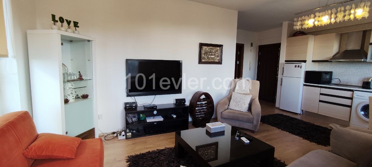 A Large Spacious 1 + 1 Apartment Furnished with QUALITY Goods is for Rent on a Prestigious Site with a Pool ** 