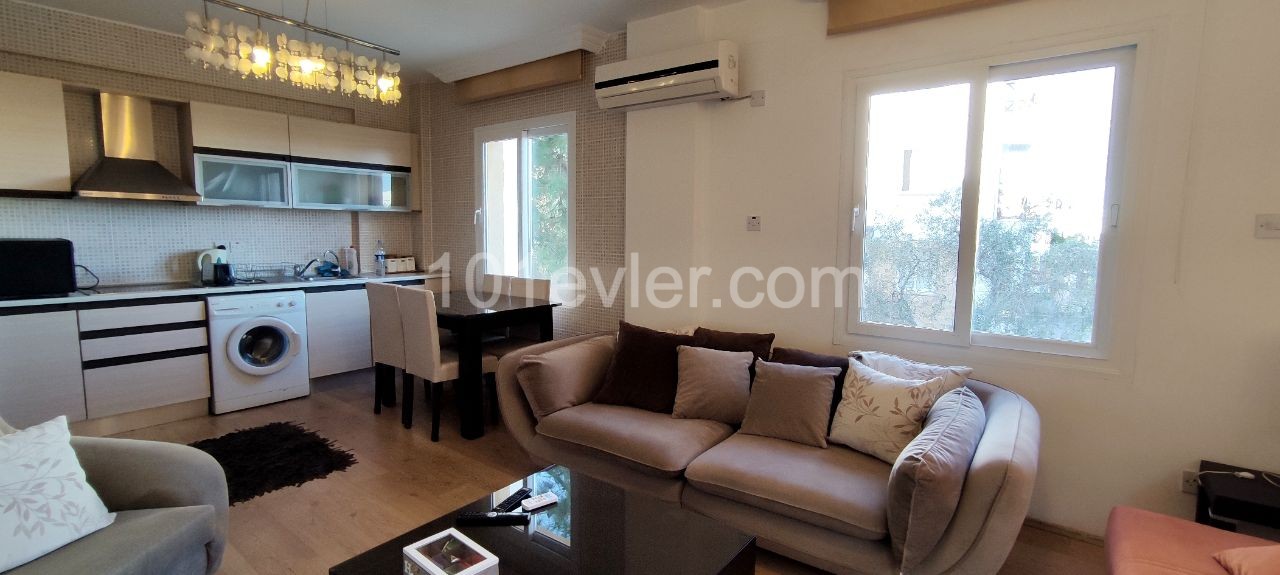 A Large Spacious 1 + 1 Apartment Furnished with QUALITY Goods is for Rent on a Prestigious Site with a Pool ** 