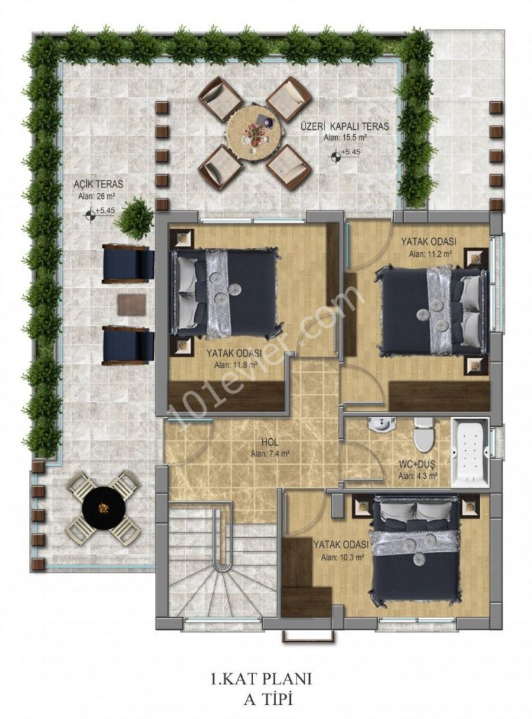 5+1 Triple Llogara Villas In Kyrenia Ozanköy 199,000 Stg.Startpreise! ** 