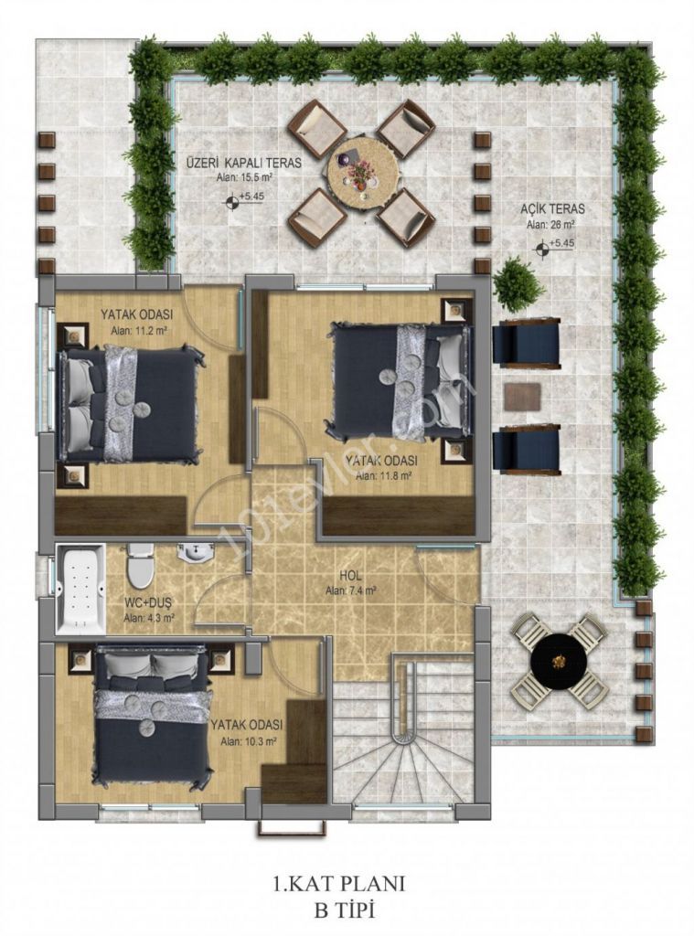 5+1 Triple Llogara Villas In Kyrenia Ozanköy 199,000 Stg.Startpreise! ** 