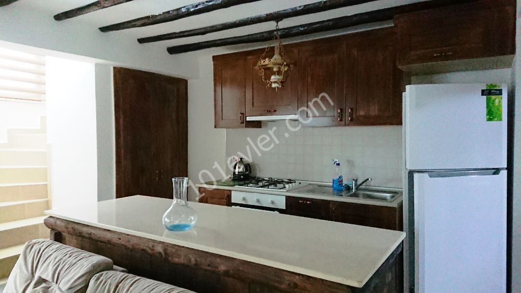 3+1 Duplex Apartment for Rent with a Terrace with Jacuzzi, On a Site with a Sports Area with an Authentic Architectural Communal Pool at the Foot of the Karmi Mountain! ** 