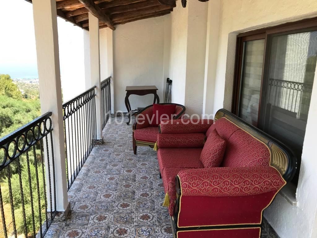 3+1 Duplex Apartment for Rent with a Terrace with Jacuzzi, On a Site with a Sports Area with an Authentic Architectural Communal Pool at the Foot of the Karmi Mountain! ** 