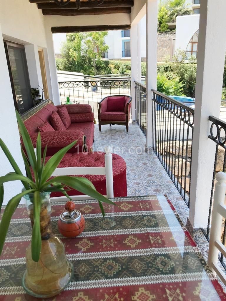 3+1 Duplex Apartment for Rent with a Terrace with Jacuzzi, On a Site with a Sports Area with an Authentic Architectural Communal Pool at the Foot of the Karmi Mountain! ** 