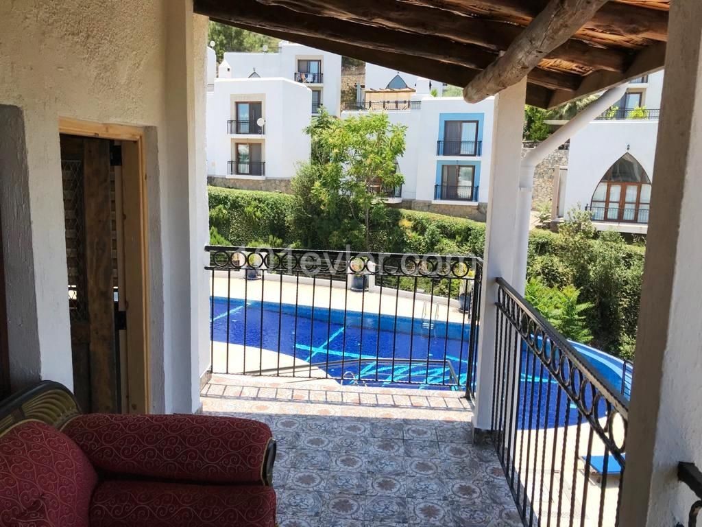 3+1 Duplex Apartment for Rent with a Terrace with Jacuzzi, On a Site with a Sports Area with an Authentic Architectural Communal Pool at the Foot of the Karmi Mountain! ** 