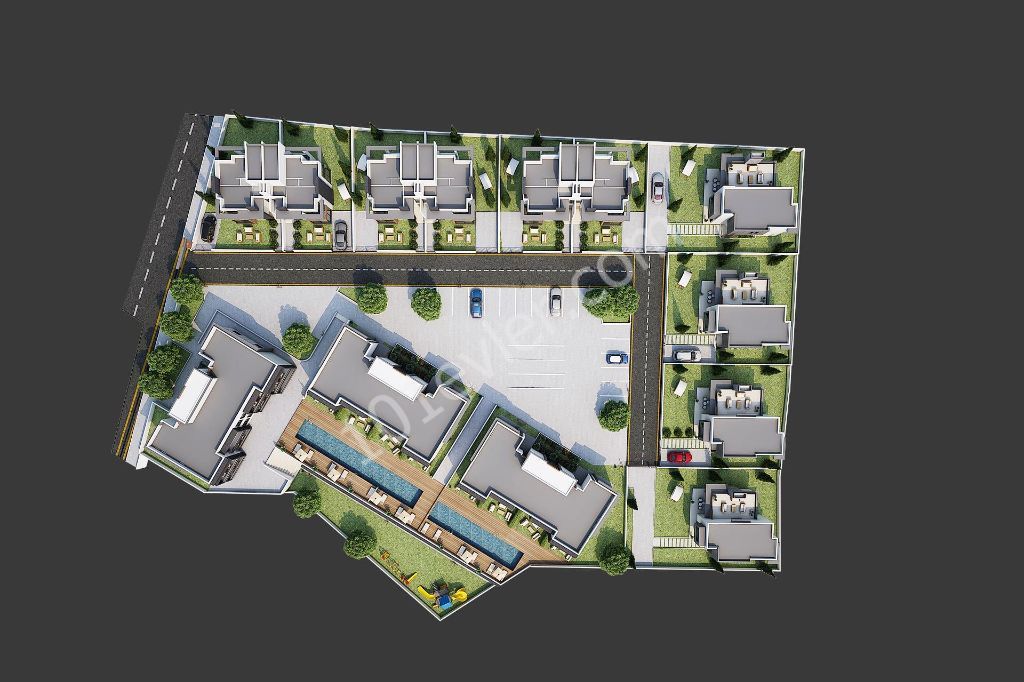 Luxury Apartment - Twin Villas and Detached Villas in the High-Altitude Area of Alsancak Yeşiltepe with Flexible Payment Plans! ** 