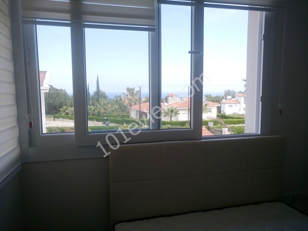 2 + 1 ZERO Furnished Apartment with Private Terrace with Mountain and Sea Views FOR SALE in Karaoglanoglu ** 