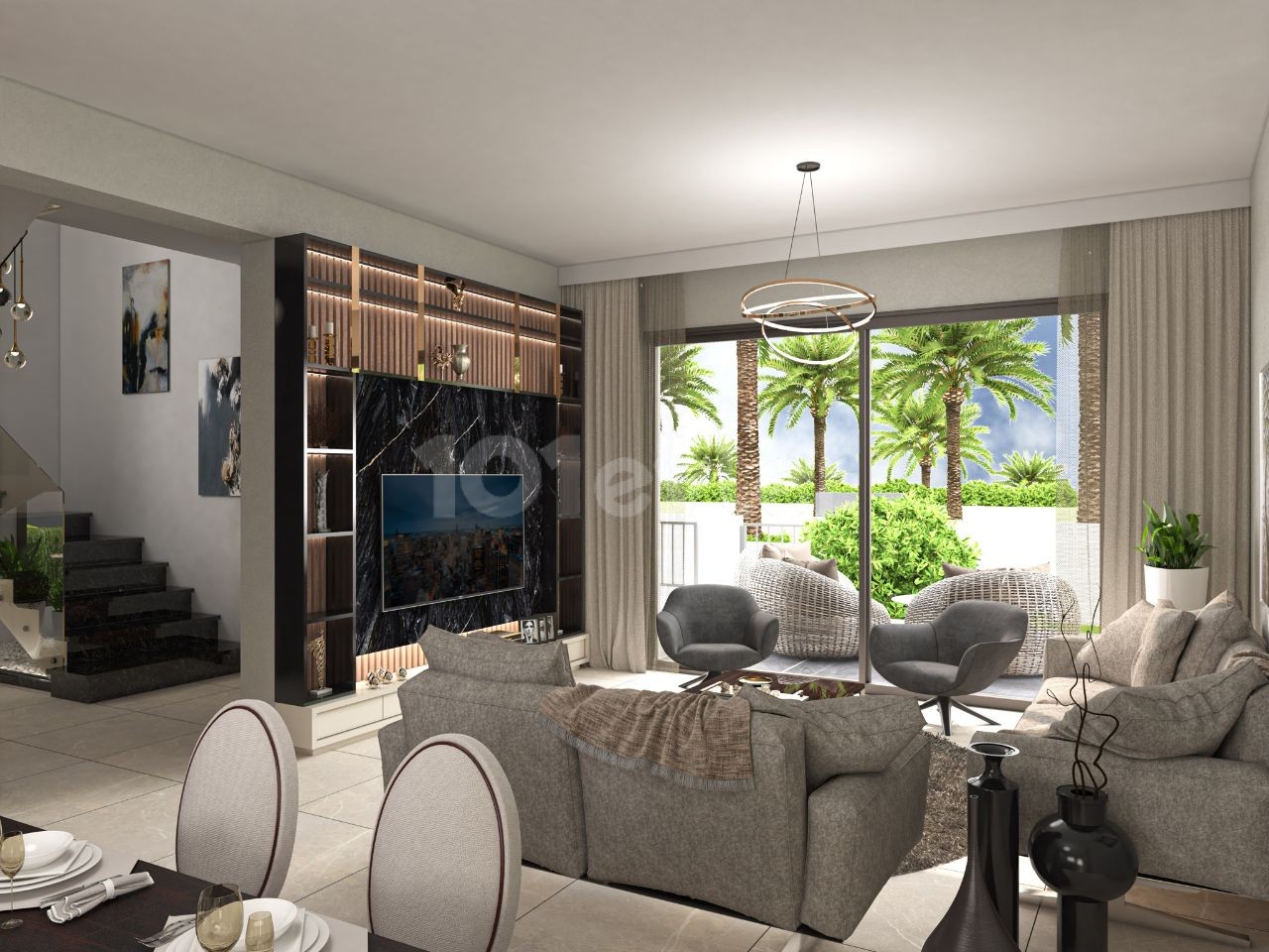 3 bedroom  Private DUBLEX VILLAS in İskele Boğaz( Feb 2024) . 