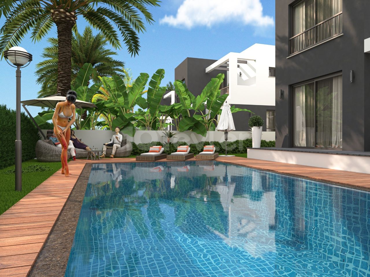 3 bedroom  Private DUBLEX VILLAS in İskele Boğaz( Feb 2024) . 