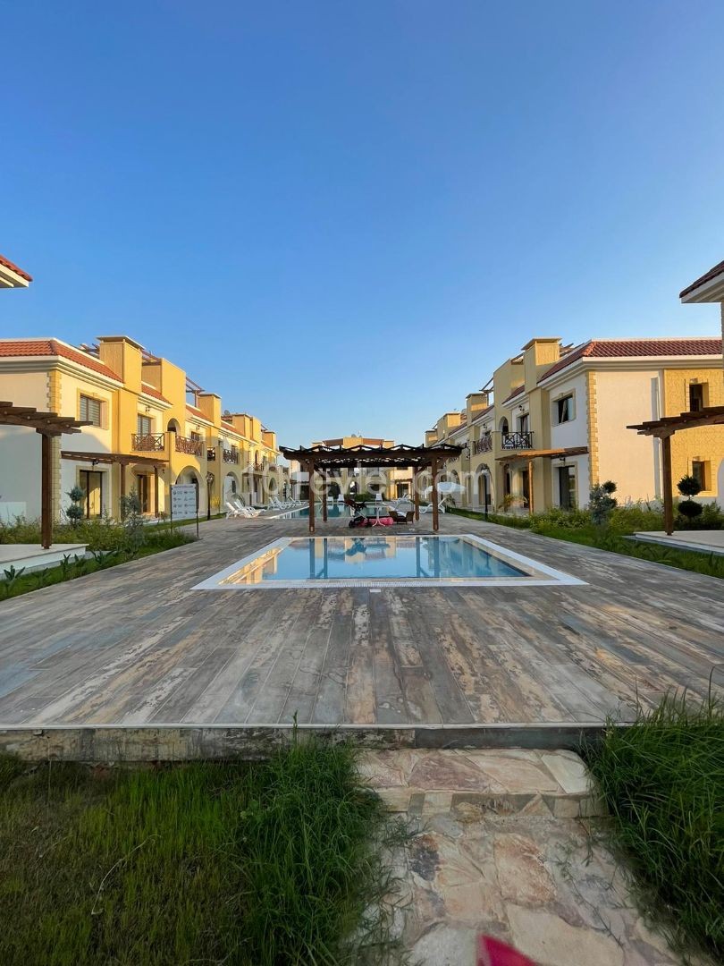 In Salamis, the Lower Floors with a Turkish Title are Equipped with a Garden - The Upper Floors are equipped with a Balcony + a Terrace, Ultra-Lux Villa-Type HOUSE Is Immediately Delivered -The Deeds Are Ready ** 