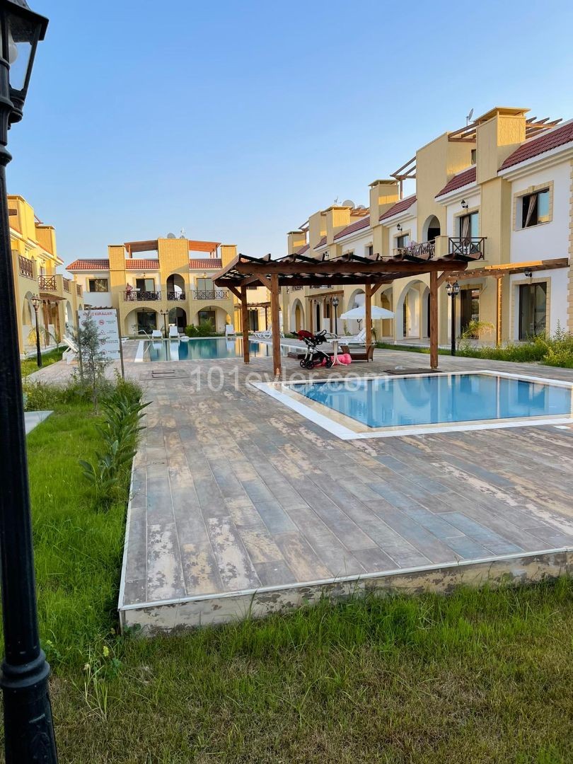 In Salamis, the Lower Floors with a Turkish Title are Equipped with a Garden - The Upper Floors are equipped with a Balcony + a Terrace, Ultra-Lux Villa-Type HOUSE Is Immediately Delivered -The Deeds Are Ready ** 