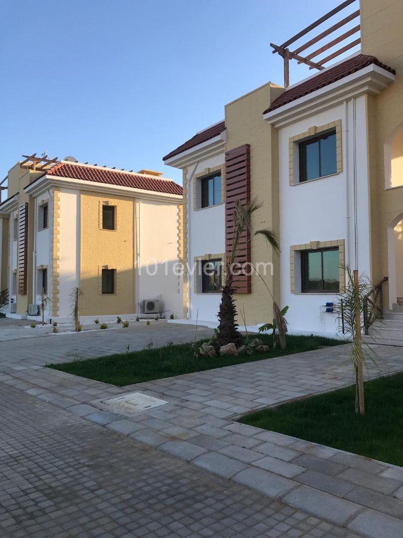 In Salamis, the Lower Floors with a Turkish Title are Equipped with a Garden - The Upper Floors are equipped with a Balcony + a Terrace, Ultra-Lux Villa-Type HOUSE Is Immediately Delivered -The Deeds Are Ready ** 