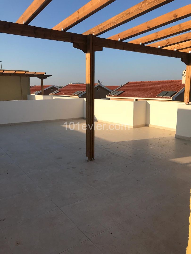 In Salamis, the Lower Floors with a Turkish Title are Equipped with a Garden - The Upper Floors are equipped with a Balcony + a Terrace, Ultra-Lux Villa-Type HOUSE Is Immediately Delivered -The Deeds Are Ready ** 