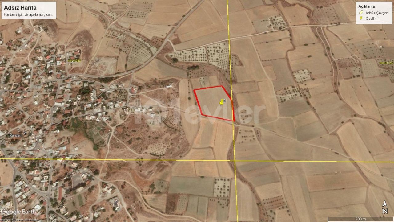 Fields for Sale on the Main Road in Serdarlı (31 Acres, 11 Acres, 14 Acres and 11 Acres) (Agricultural Land) ** 