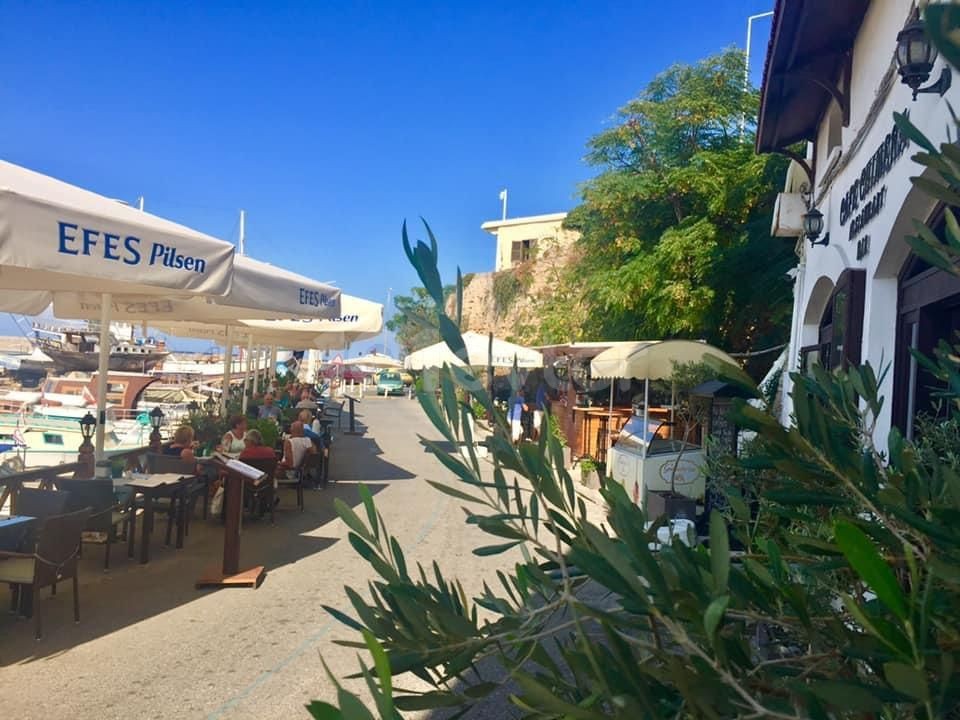 Arbeitsplatz am Meer im Hafen von Kyrenia