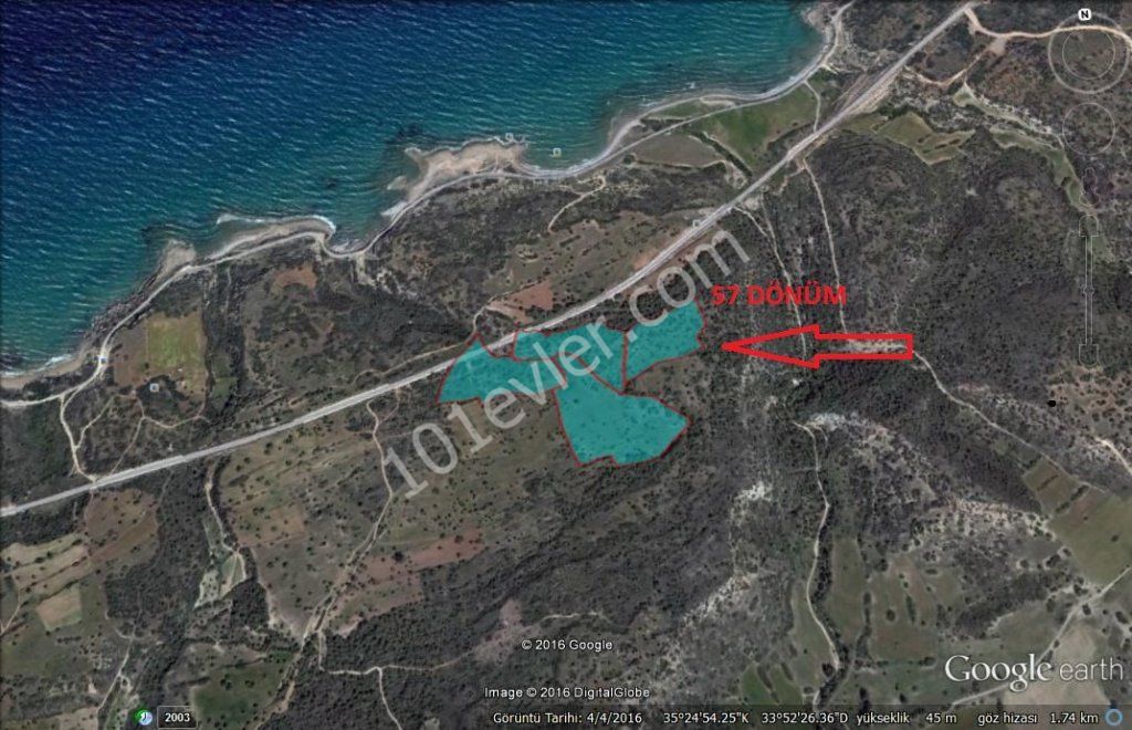 Kaplıca mersinlik on the main road land for sale