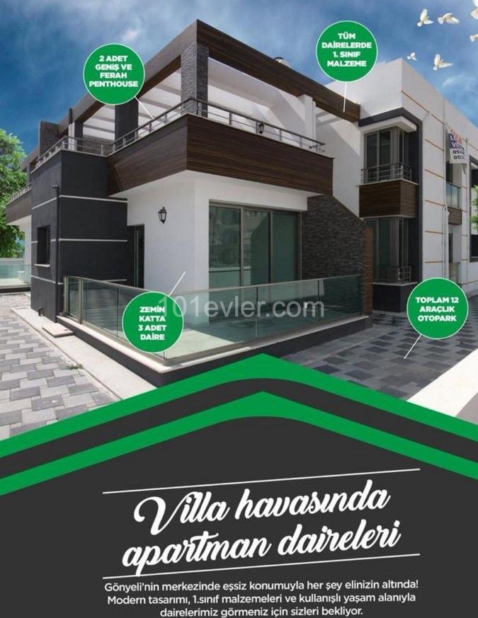 GÖNYELİ BÖLGESİ 2+1 SIFIR PENDHOUSE