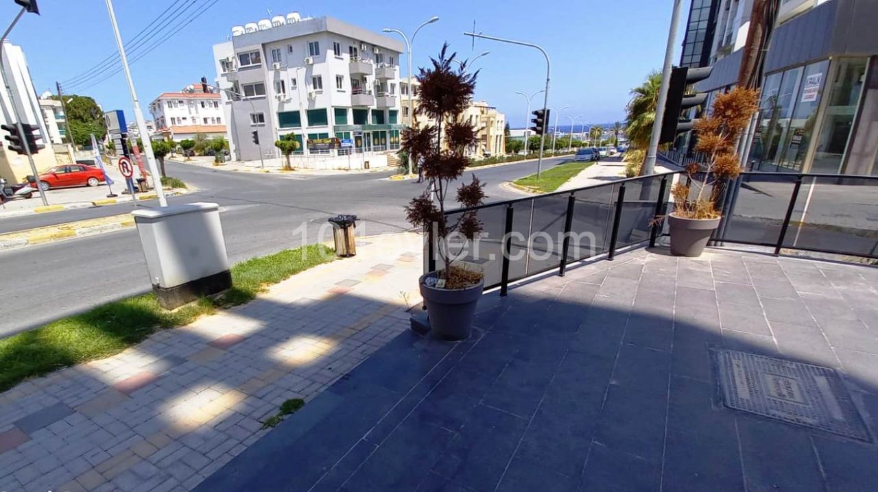 In the center of Kyrenia, at 4 road junctions / very active / new shops with high signage value.