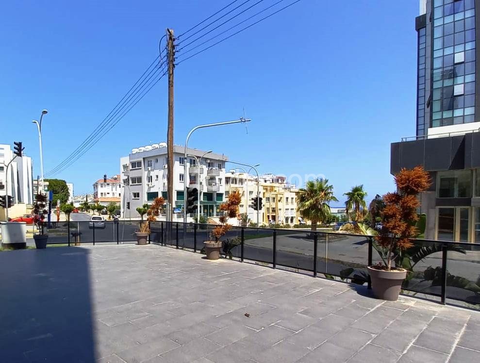 In the center of Kyrenia, at 4 road junctions / very active / new shops with high signage value.