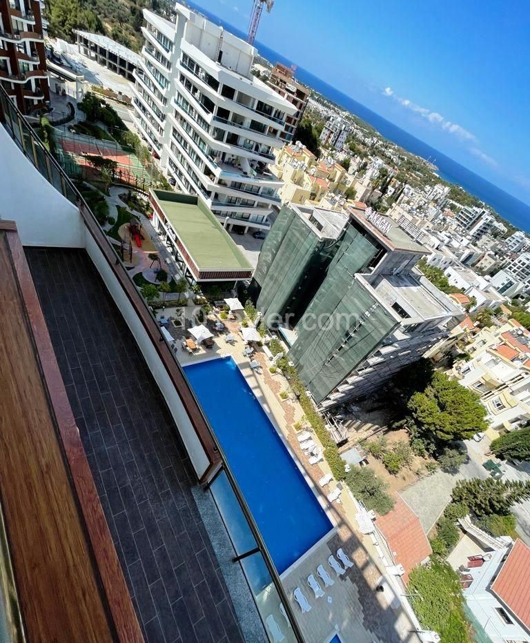 Luxury apartment with panoramic view 200 mk +120 mk balcony in a luxury residence in the center of Kyrenia. ** 