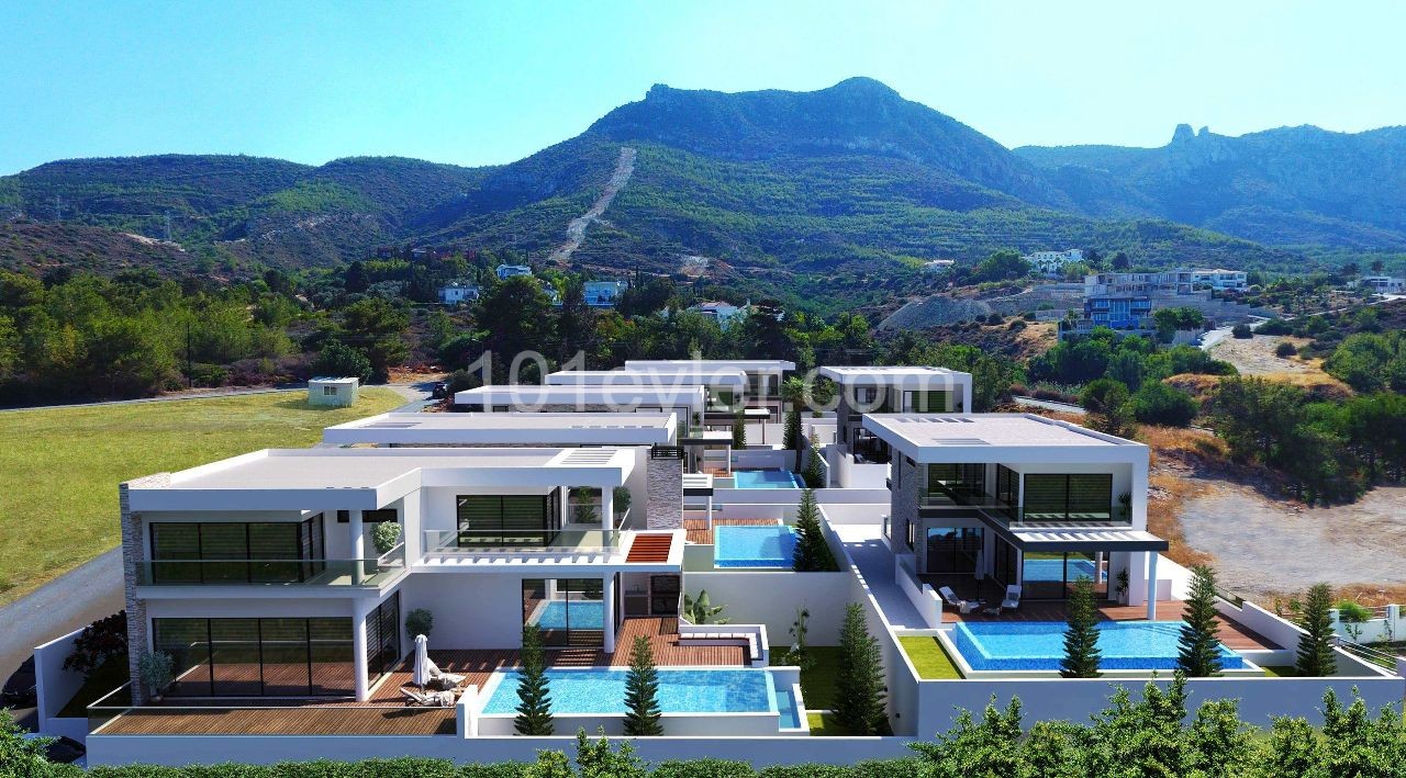 For sale 4 bedrooms modern Luxury villas in Zeytinlik -Kyrenia