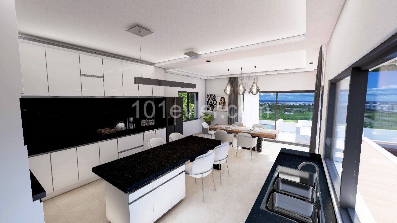 For sale 4 bedrooms modern Luxury villas in Zeytinlik -Kyrenia