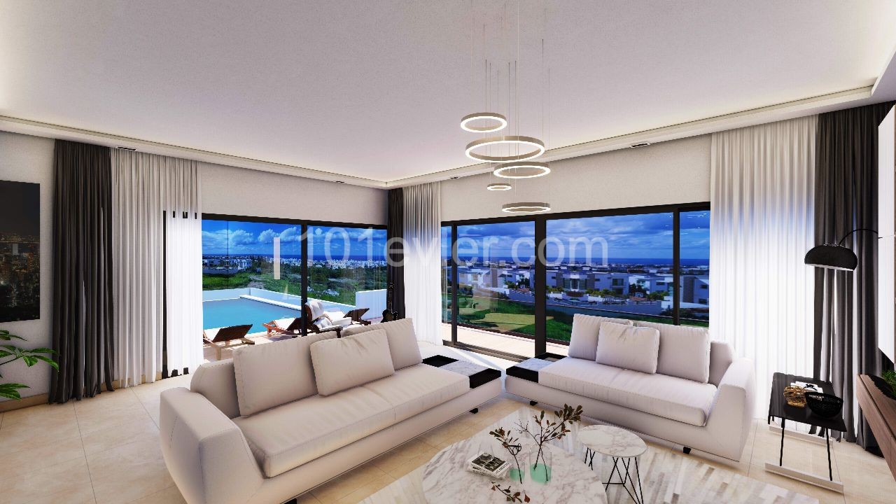 For sale 4 bedrooms modern Luxury villas in Zeytinlik -Kyrenia