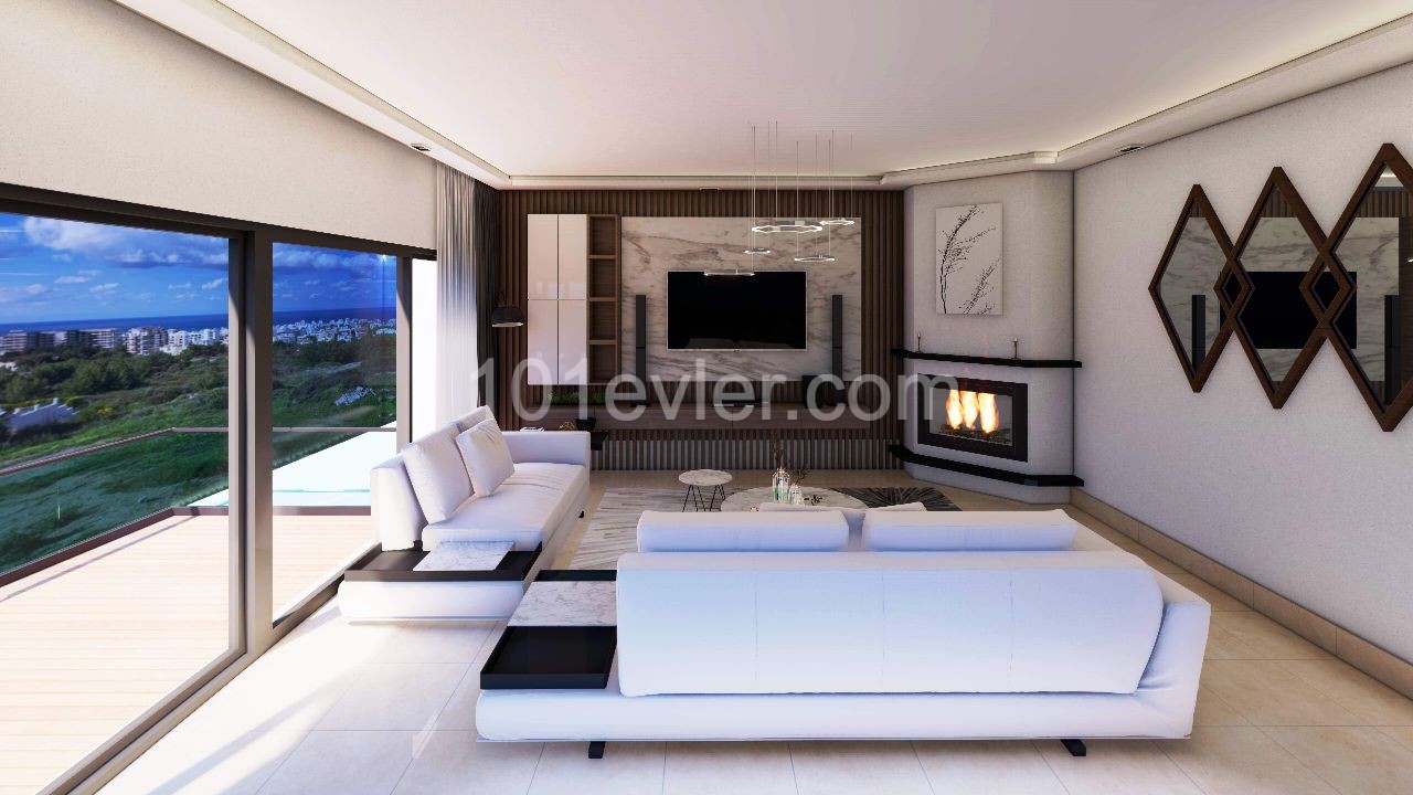 For sale 4 bedrooms modern Luxury villas in Zeytinlik -Kyrenia