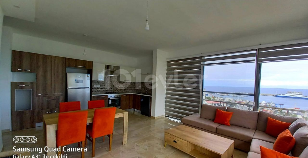 2 + 1 fully furnished apartment with an UNOBSTRUCTED VIEW at the foot of the LOrd palace hotel in the center of Kyrenia. **  ** 