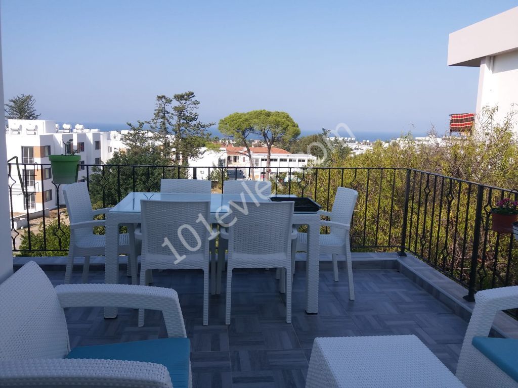 3+1 Apartments FOR SALE with wonderful mountain/sea views in a single block detached building with a shared pool in Alsancak ** 