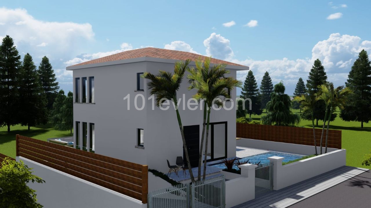 4+1 TRIPLEX VILLA with private swimming pool with wonderful sea views in Çatalköy - october 2021 turnkey ** 