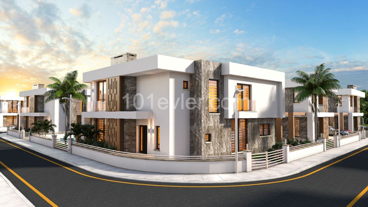 Villa with private pool for sale at project stage in Yenibogazici in Famagusta ** 