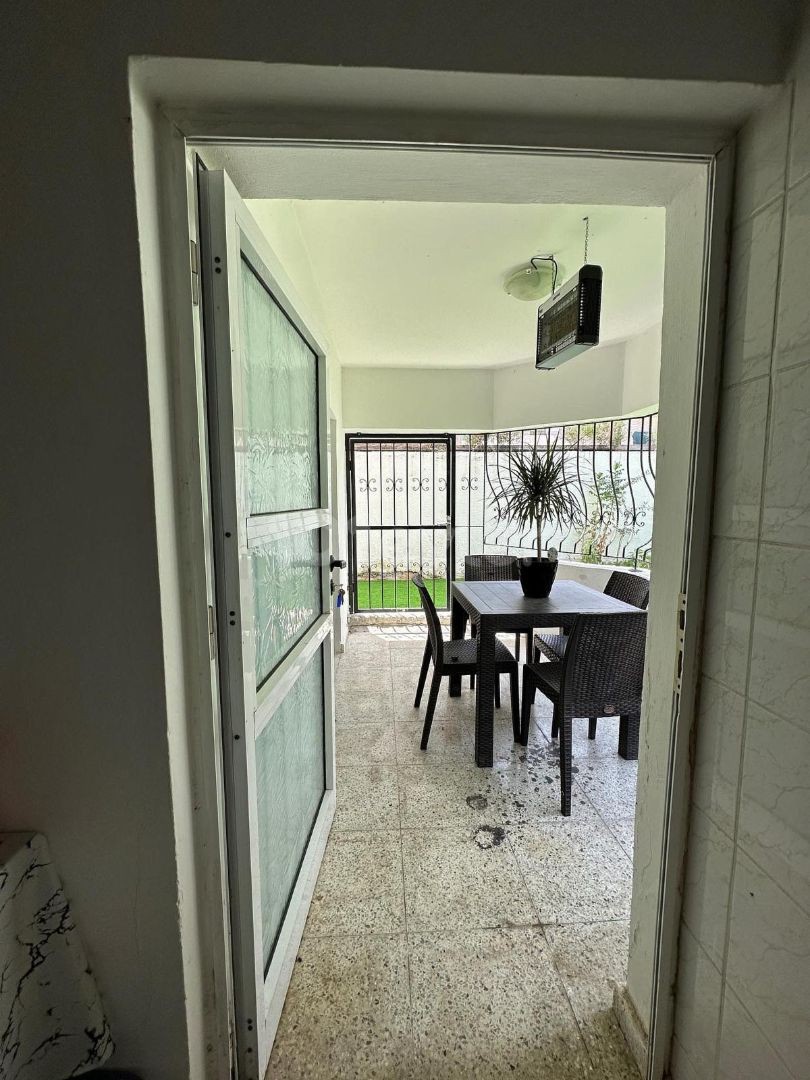 4+1 fully furnished flat for sale with garden in Famagusta Gulsere