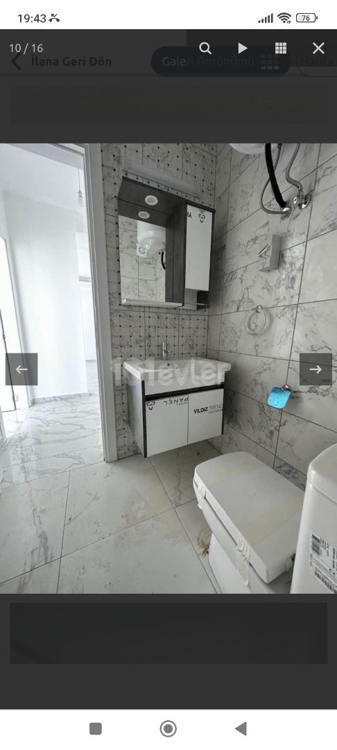 İskele long beach de siifr ,esyasiz ,kiralık 2+1 daire 