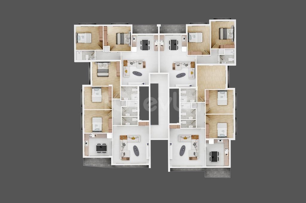 Gonyeli-Division. Luxuriöse 3+1-Wohnung zu verkaufen