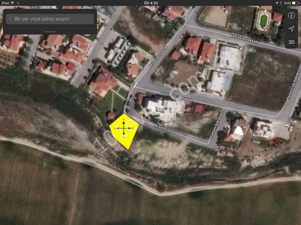 Villa/ kiralık konut yapımına uygun yatırımlık arsa