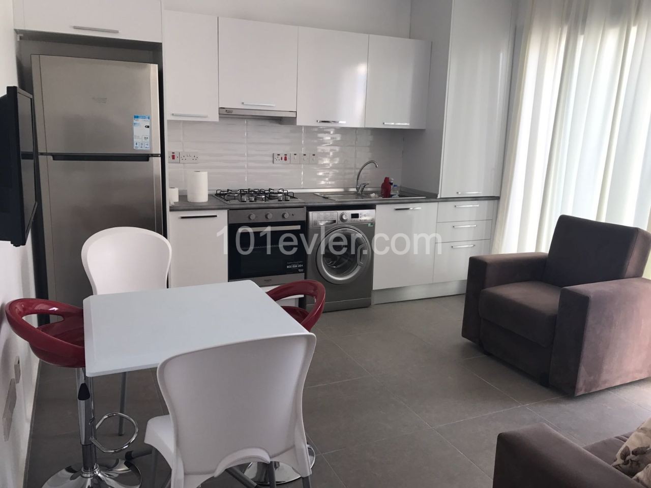 NORTH CYPRUS,FAMAGUSTA,SAKARYA AREA,1+1 NEW FURNISHED FLAT FOR SALE