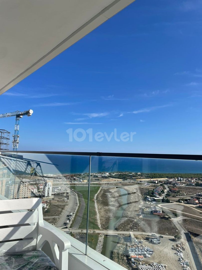 NORTH CYPRUS: 1+1 FURNISHED FLAT FOR RENT WITH SEA VIEW IN GRAND SAPPHİRE IN İSKELE LONG BEACH