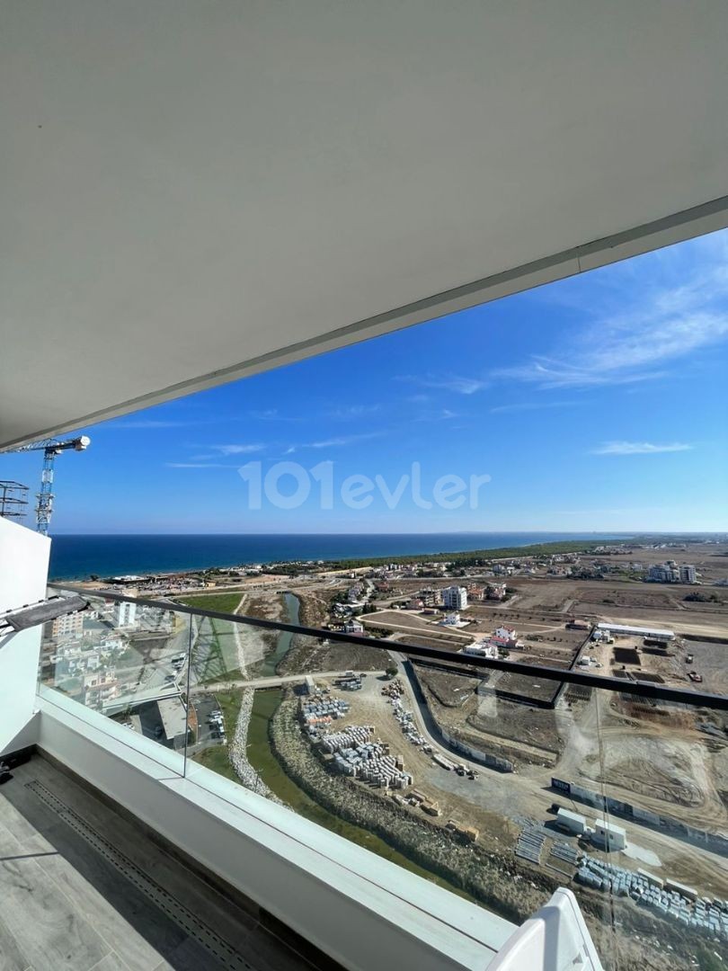 NORTH CYPRUS: 1+1 FURNISHED FLAT FOR RENT WITH SEA VIEW IN GRAND SAPPHİRE IN İSKELE LONG BEACH