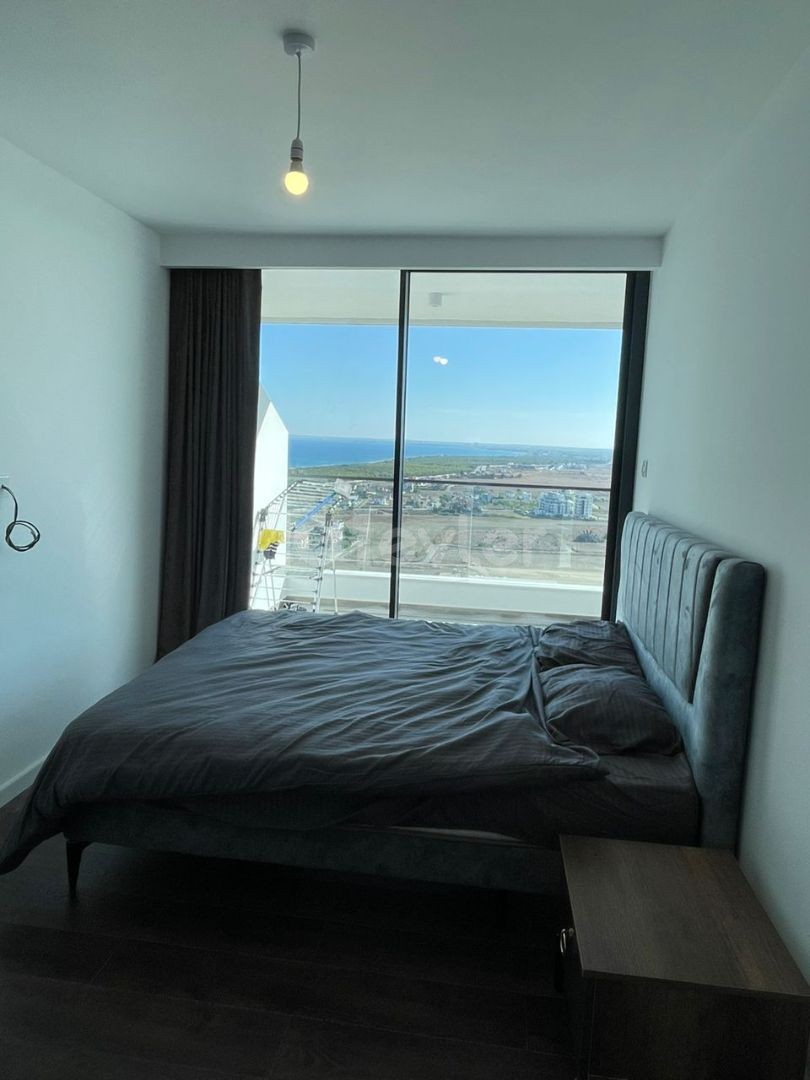 NORTH CYPRUS: 1+1 FURNISHED FLAT FOR RENT WITH SEA VIEW IN GRAND SAPPHİRE IN İSKELE LONG BEACH