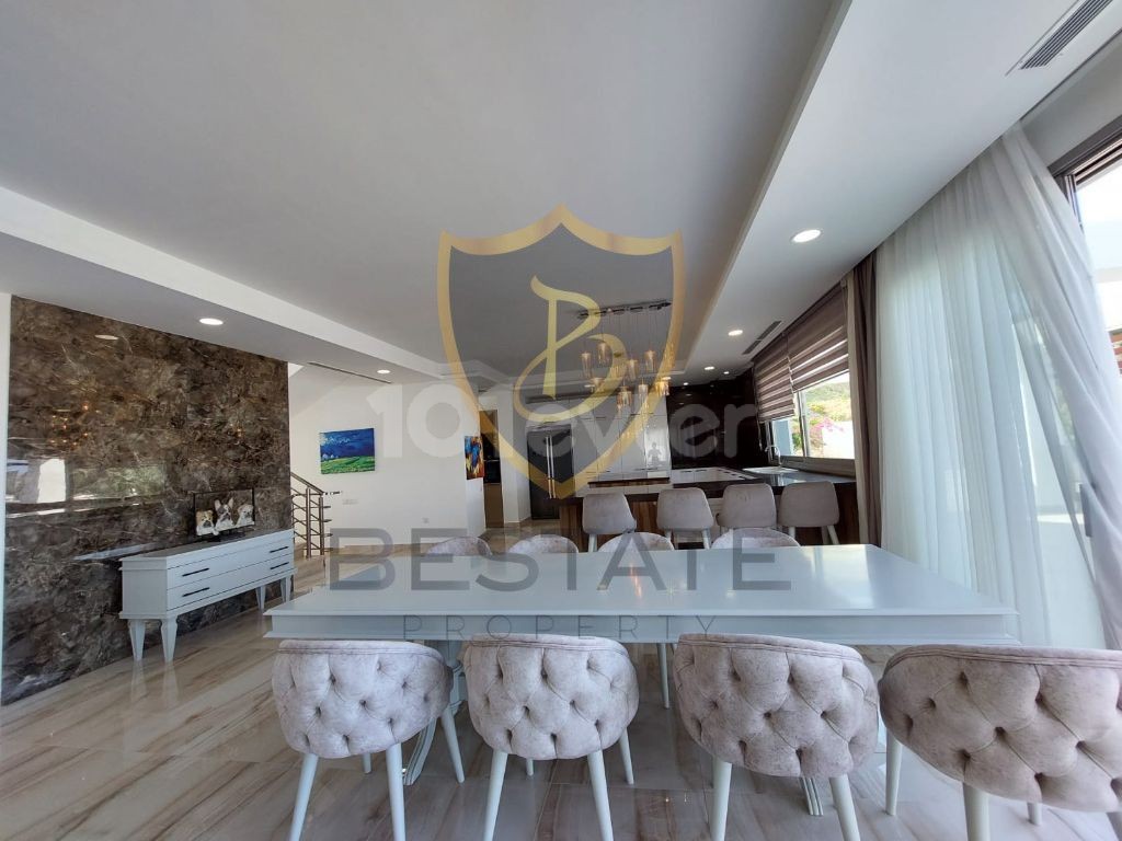 ULTRA-LUXURIÖSE 7+2 SEA ZERO VILLA ZU VERMIETEN IN KYRENIA ALAGADİ !!