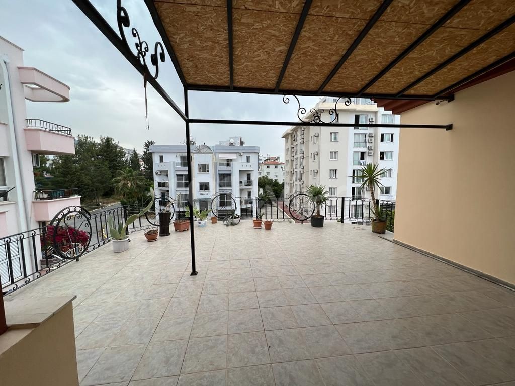 FURNISHED 2+1 FLAT WITH LARGE TERRACE IN KYRENIA CENTER !!