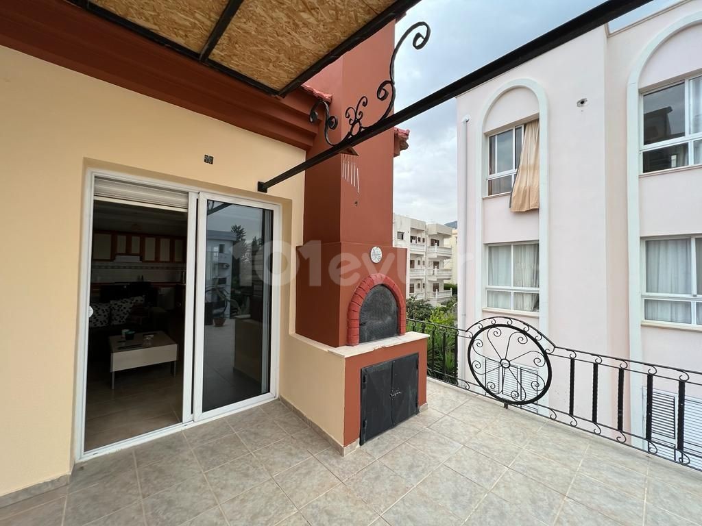FURNISHED 2+1 FLAT WITH LARGE TERRACE IN KYRENIA CENTER !!