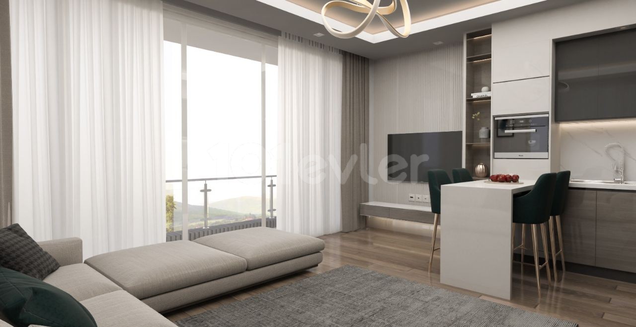1+1 FLAT FOR SALE IN A SITE WITH POOL IN GIRNE LAPTA!!