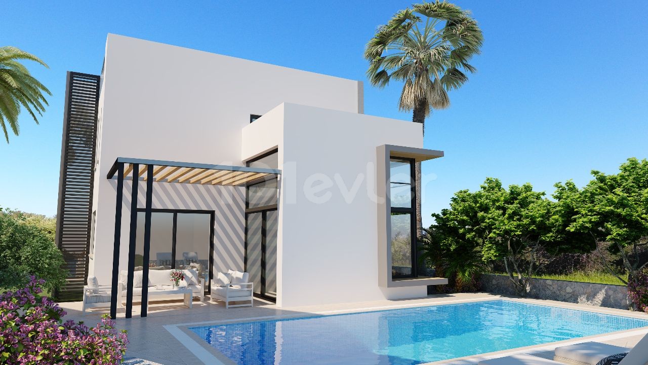 PEACEFUL 4+1/3+1 VILLAS, 400 METERS FROM THE SEA, IN KYRENIA KARŞIYAKA