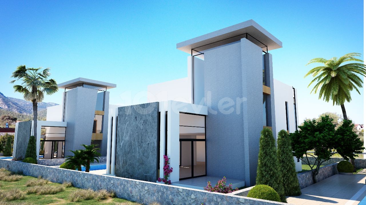 PEACEFUL 4+1/3+1 VILLAS, 400 METERS FROM THE SEA, IN KYRENIA KARŞIYAKA